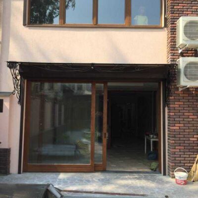 Кованый козырек над панорамным окном №41 Кованый козырек над панорамным окном №41